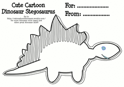 Cute Dinosaur Coloring Page Stegosaurus